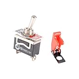 Fenteer 12V　車用　ダッシュライト　フリック　トグルスイッチ　切り替えスイッチ　オン/オフ　SPST　ミサイルカバー