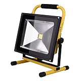 DoubleTop LED投光器 充電式 50W 昼光色 6500K IP65防水 バッテリー内蔵 ポータブル アウトドア 夜間照明