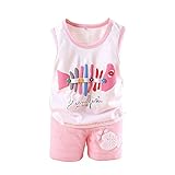 ベビー服　シャツ　シュートパンツ　セットアップ　二点セット　赤ちゃん　可愛い　男の子　女の子　袖なし　コットン