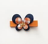 Baby Deer Clips　ヘアクリップ for ベビー　レトロバタフライ（オレンジ）