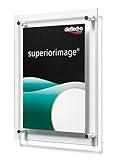 Deflecto Sign or Menu Display Holder Wall-mounted Bevelled Edge Acrylic 216x279mm Ref 691290
