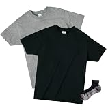 Printstar 綿ライトTシャツ 2枚組 Sportsソックスセット 杢グレー/ブラック 2XL