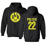 Borussia Dortmund Christian Pulisic Soccer Football Jerseyスタイルメンズパーカースウェットシャツ M
