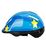 ヘルメット 軽量 子供用 6ホール 50-53cm 自転車 スケートボード 通気 Helmet 可愛い　キッズ　スケートボード　ジュニア　通学 プレゼント　ブルー星柄