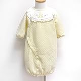 TopCotton ベビー服 女の子 ツーウェイオール 前開き 50-70CM (イエロー)