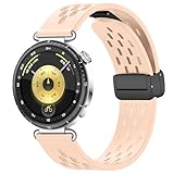 [SumNeol] バンド Huawei Watch GT6 41mm/GT5 Pro 42mm/GT5 41mm/GT4 41 mm/Huawei Watch 5 42mm 対応 交換バンド シリコン素材 磁気バックル マグネット式バックル 替えベルト スポーツ 軽量 交換ベルト ファーウェイ スマートウォッチ GT6 41 mm/GT 5 Pro 42 mm/5 42 mm 用 (ピンク)