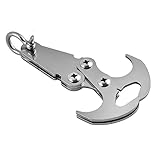 vgeby Grappling Hook、アウトドア多機能ステンレススチール登山Claw Mountain Climbing L