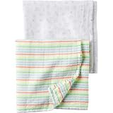 Carter's(カーターズ) 2-パックスワブルブランケット ホワイト おくるみ One Size【並行輸入】