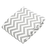 Kushies Baby Fitted Bassinet Sheet, Grey Chevron by Kushies