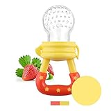 Baby Weaning Tool Baby Feeding Fresh Safe Food Feeder Nibbler Safety (yellow) by COFFLED