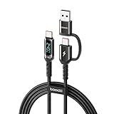 USB Type-C to C＋Type-A 2in1急速充電ケーブル 240W／5A 長さ1ｍ デジタルディプレイ 高耐久性