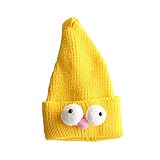 選べる4色 ベビー キッズ ニット子供帽子 かわいい 防寒 (フリーサイズ, イエロー)
