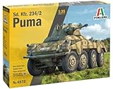 プラッツ イタレリ 1/35 WW2 ドイツ Sd.Kfz.234/2 プーマ 8輪重装甲車 プラモデル IT6572 (軍用車両)