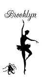 バレリーナBrooklyn名Letters Childrens部屋ビニール壁アートステッカーデカール
