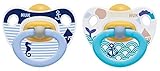 2 NUK Classic Soft Latex BPA Free Soother Pacifier Size 1, 0-6m Boy by NUK
