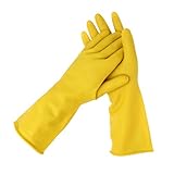 B Blesiya ラテックス手袋　ピンク　安全保護　キッチン　クリーニング　人間工学　滑り防止　30cm　全3サイズ - S