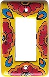 Canary Talavera Single Decora Switch Plate by Fine Crafts & Imports
