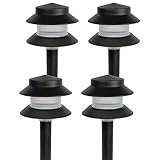 Paradise GL22627 Low Voltage Plastic 4W Path Light (Black, 4 Pack) [並行輸入品]