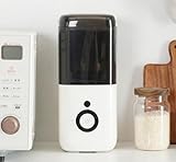 【5合対応 1年保証付き】atRise 精米機 コンパクト スリム デザイン 幅15cm 省スペース 米ぬか活用 ホワイト