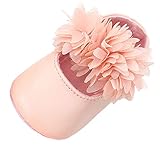 C-Princess ベビー靴 ファーストシューズ ルームシューズ サンダル 赤ちゃん 新生児 女の子 お姫様 歩行練習 花 フラワー キュート 出産祝い ピンク 12cm