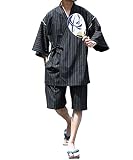 [JIGGYS SHOP] ジギーズショップ 甚平｜上下セット メンズ 甚平 じんべい しじら織り 綿100% 和服