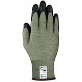 Ansell Edmont 80-813-11 PowerFlex Neoprene Foam Dipped Palm Coated Work Gloves with Yellow and Gray 