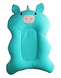KAKIBLIN ひんやりしない おふろマット　バスチェア　ベビー用品　赤ちゃんバスマット　新生児 シャワー スポンジマット おふろ用品 保護 安心 ベビーバス用品　沐浴子供用 キッズ 防水　グリーン