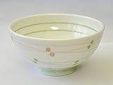 軽量ダイエット茶碗 粉引丸紋グリーン