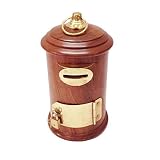 クラフトアートインド手作り木製Money / Piggy Bank Cumコインボックスレターボックスで図形cai-hd-0254-c