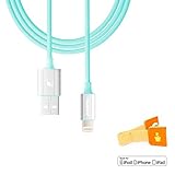 【Apple MFI認証】KIWIBIRD ライトニングケーブル　USB充電ケーブル　急速充電ケーブル Lightningケーブル iPhone 6s / 6s Plus、iPhone 6 /6 Plus、iPhone 5s / 5c / 5、 iPad Air / Mini / Mini2 、iPad 4th Generation、 iPod 5th Generation /iPod Nano 7th Generation 用 1m (ライトブルー)