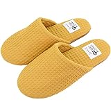[ラガルト] スリッパ 洗える 綿100% コットン ワッフルソフトスリッパ YORI ヨリ aaaa1007-8 マスタード L ウォッシャブル おしゃれ 来客用 レディース メンズ 軽くて柔らか 部屋履き 在宅勤務 無地