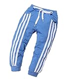 (ビグッド)Bigood キッズ ロングパンツ 女の子 男の子 男女兼用 スウェットパンツ 長ズボン お出かけ 子供服 カジュアル（ブルー・120）