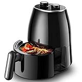 新しい空気フライヤー、1230Wハイパワー自動インテリジェント電気フライヤー、1.5L大容量フライスマシン、黒