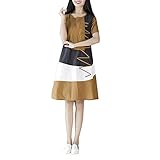 ワンピース Timsa レディースロングドレス 半袖 aライン綿麻ゆったり体型カバー大きいサイズカジュアル 着痩せ ドレス スカート 夏秋ウェア ロングワンピース クラシックスタイル ゆったり スプラ