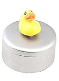 Tooth/Ring velvet duck stainless steel box holder. Baby teeth storage box [並行輸入品]