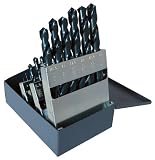 Cleveland C71000 CLE-MAX 25 Piece High Speed Steel General Purpose Jobber Length Drill Bit Set, Stea
