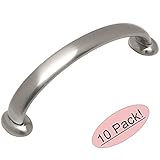 Cosmas 827 – 96snサテンニッケルキャビネットハードウェアハンドルプルPull – 3 – 3 / 4 ( 96 mm )穴中心 – 10パック