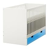 STUVA ベビーベッド 引き出し付き, ブルー 092.301.72