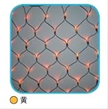コロナ産業 LED180球ネットライト コントローラー点滅（ブラックコード）　L180NETCY　LED色：黄色　【イルミネーションライト】