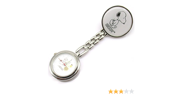 Amazon クリップ式 ナースウォッチ スヌーピー 逆さ文字盤 タイプ5 ナース用ウォッチ