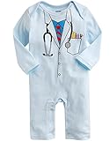 [Vaenait Baby] 3-18ヶ月ベビー服長袖ロンパース100％綿男の子カバーオール Doctor Boy 9-12M