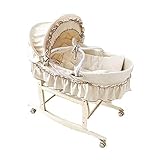 ベビーバスケット ベビーベッド ベビースイング ベビーバウンサー ベビースイングチェア ベビーラック 折りたたみ可能 ポータブル ローラー付き 蚊帳で 82 * 42 * 90Cm,B,82 * 42