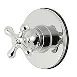 Kingston Brass KS3031AX シングルハンドル 3ウェイダイバーターバルブ トリムキット付き 光沢クロム