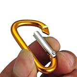 buyeonline 1 x Middleサイズアルミニウム合金D形状ロックマウントカラビナスナップフックフックホルダー
