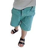 子供服 パンツ ショートパンツ ハーフパンツ キッズ 男の子 (18-24か月, 青緑色)