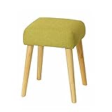 スクエアスツール Rostand / ロスタン スツール 四角 オットマン 椅子 木製 北欧 玄関先の腰掛、ドレッサー用としても (グリーン)