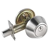 Steel Harbor 115961 Single Cylinder Deadbolt, Satin Nickel [並行輸入品]