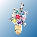 クロムTurtle Night Light – Multicolored Swarovski Crystal