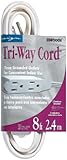 Woods 609 8-Foot Cube Extension Cord with Power Tap, White by Woods