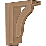 Ekena Millwork BKT02X06X07REAL 2 1/2-Inch W by 6 1/4-Inch D by 7 1/2-Inch H Reece Shelf Bracket, Ald